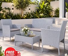 Rattan Garden Furniture Set Table and Chairs