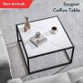 FREE EXPRESS SHIPPING Marble Coffee Table Small Square Coffee Tables Simple Modern Center Table for Living Room Home Office Image 3