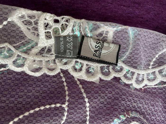 Passigatti Scarf/Wrap with Embroidery and Sequin Detailing