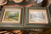Aryclic paintings framed free postage
