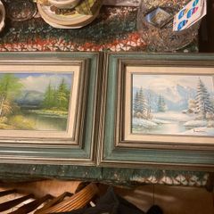 Aryclic paintings framed free postage