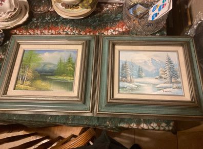 Aryclic paintings framed free postage