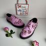Dr Martens 1461 large pink flowers floral boots 3D 3 eye UK6 EU39 US8 Image 9