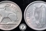 [#2529] - Ireland 1967 | Irish 3d | Three Pence | Hare | KM.12a | MS