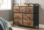 Chest of drawers with 7 fabric Drawers