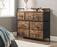 Chest of drawers with 7 fabric Drawers