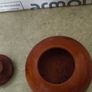 Vintage Burl Wood Round Lidded Container Image 3