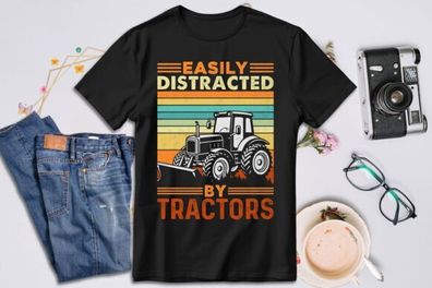 Easily Distracted By Tractors T shirt