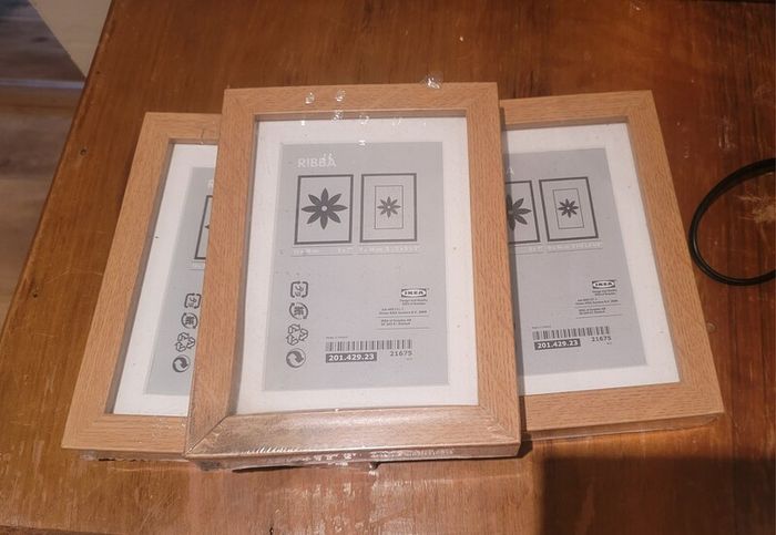 Ikea RIBBA Chunky Box Photo Frames x3