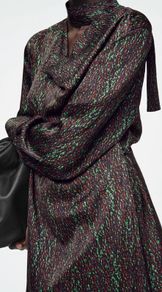 COS  Scarf-Detail Printed Midi Dress