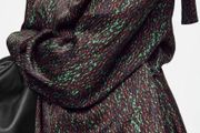 COS  Scarf-Detail Printed Midi Dress