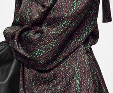 COS  Scarf-Detail Printed Midi Dress