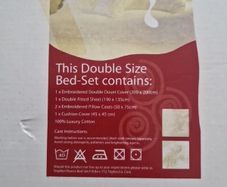 New Stephen Pearce double white bed set