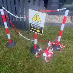 Red and White Safety Bollards
