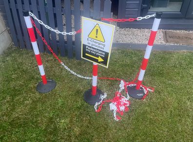 Red and White Safety Bollards
