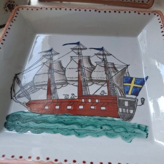 Pair of Galleon Display Plates