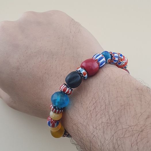 Vintage Venetian Stylr Mix Glass Beads Bracelet