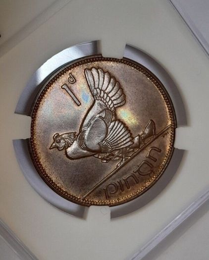 Proof 1928 1d penny high grade coin