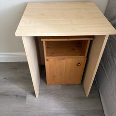 Wooden desk and locker