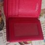 ladies red leather wallet Image 6
