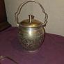 Antique silver plate sugar bowl with tongs Image 3