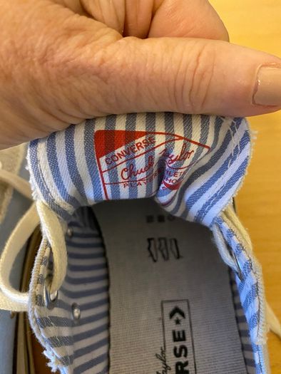 Converse sneakers trainers UK Size 6.5, EU 39.5, pale blue & grey, VGC