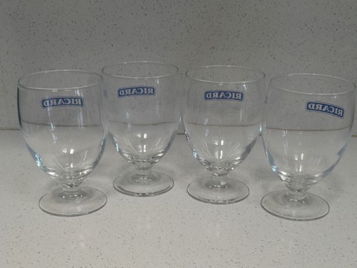 5 Vintage Ricard Glasses