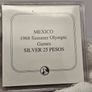 Mexico 1968 Silver 25 Pesos Summer Olympics Games Image 3