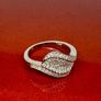 Diamonds Beautiful White Diamond Ring in Rhodium Overlay Sterling Silver Image 5