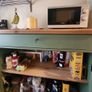 Vintage Country Style Solid Wood Painted Larder Cupboard (Sage Green) Image 9