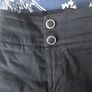 Black knee length cotton shorts Image 2