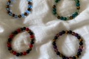 Beaded bracelets different colours