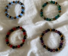 Beaded bracelets different colours