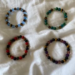 Beaded bracelets different colours
