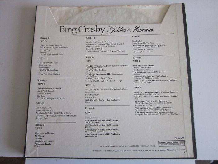 Bing Crosby Golden Memories Vinyl