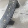 Vintage cast stone dolphin-support garden or memorial bench, Victorian revival style Image 2