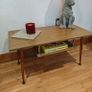 Very cute mid century side table with magazine rack. Image 3