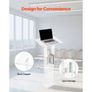 Podium Stand, 1265 mm Acrylic Lectern, Portable Laptop Desk with Wide Reading Surface and Storage Shelf, Book Stopper Image 4