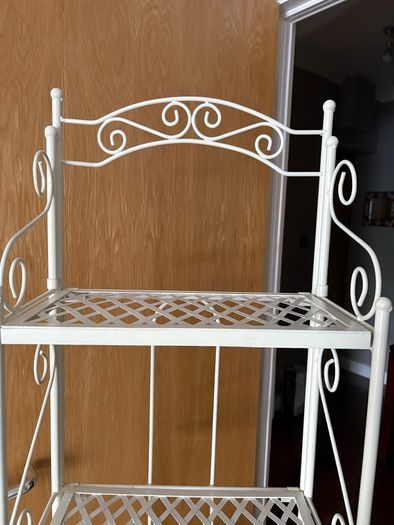 Cream shelving unit