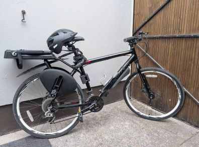 Carrera Subway Two Hybrid Bike with Bobike Junior Child Seat, Helmet & Lock Bundle