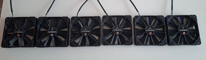 6 x Noctua NF-F12 industrialPPC-2000 Fans
