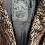 Guess M Leopard Animal Print Half Sleeve Faux Fur Coat Jacket Size M Vontage Image 3