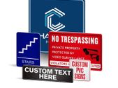 Custom Plastic PVC Signs - Personalized Office Sign for Door or Wall - UV Ink Print for Home Business Name Plates Events Indoor & Outdoor
