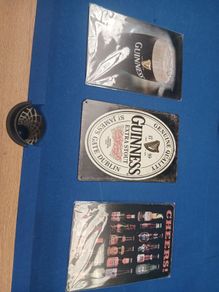 3 beer signs 12 x 8