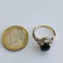 Vintage 9ct Yellow Gold Cats Eye & Diamond Ring Image 4