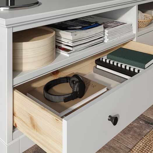TV Bench Stand Storage Combination