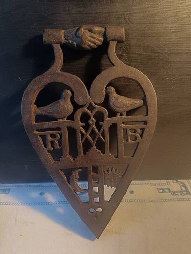 Ultra Rare 19th Century Masonic Trivet(1 of 7 Worldwide)
