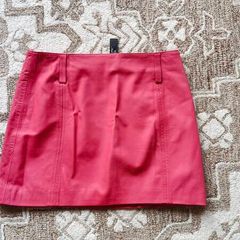 Vintage De Luxe - Fuchsia Leather Mini Skirt