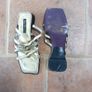 Marco Moreo Gold All Leather Sandals 39.5 Image 3