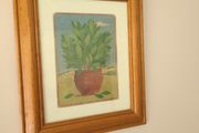 Framed Botanical Print Bay Leaves Solid Wood Frame